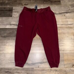 FIGS Scrub Pants Womens 3XL Petite Burgundy Jogger Drawstring Medical Nurse